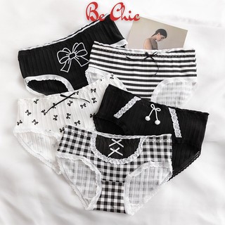 Set 5 quần lót nữ cotton kháng khuẩn kèm nhiều hoạ tiết CB5 BC_CHIC LINGERIE