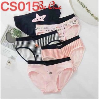 Set 5 quần lót nữ cotton kháng khuẩn kèm nhiều hoạ tiết CB5 BC_CHIC LINGERIE