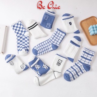 Tất nữ cổ cao Hàn Quốc co dãn 4 chiều, tất vớ nữ thể thao trơn dễ phối đồ BC_CHIC LINGERIE