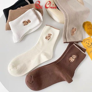 Tất nữ cổ cao Hàn Quốc co dãn 4 chiều, tất vớ nữ thể thao trơn dễ phối đồ BC_CHIC LINGERIE