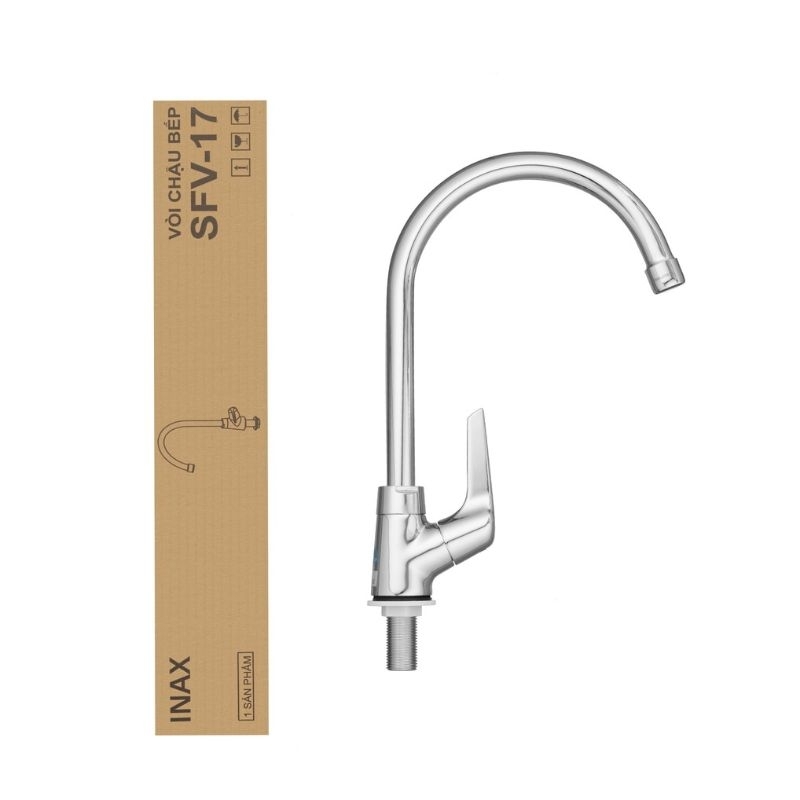 Vòi Rửa Bát Chén Lạnh cao cấp INAX SFV-17, Xoay 360 độ, Cam kết hàng ...