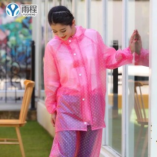 Bộ quần áo mưa chấm bi Ánh Dương PVE dẻo dai siêu chống thấm dành cho cả nam và nữ. Màu ngẫu nhiên