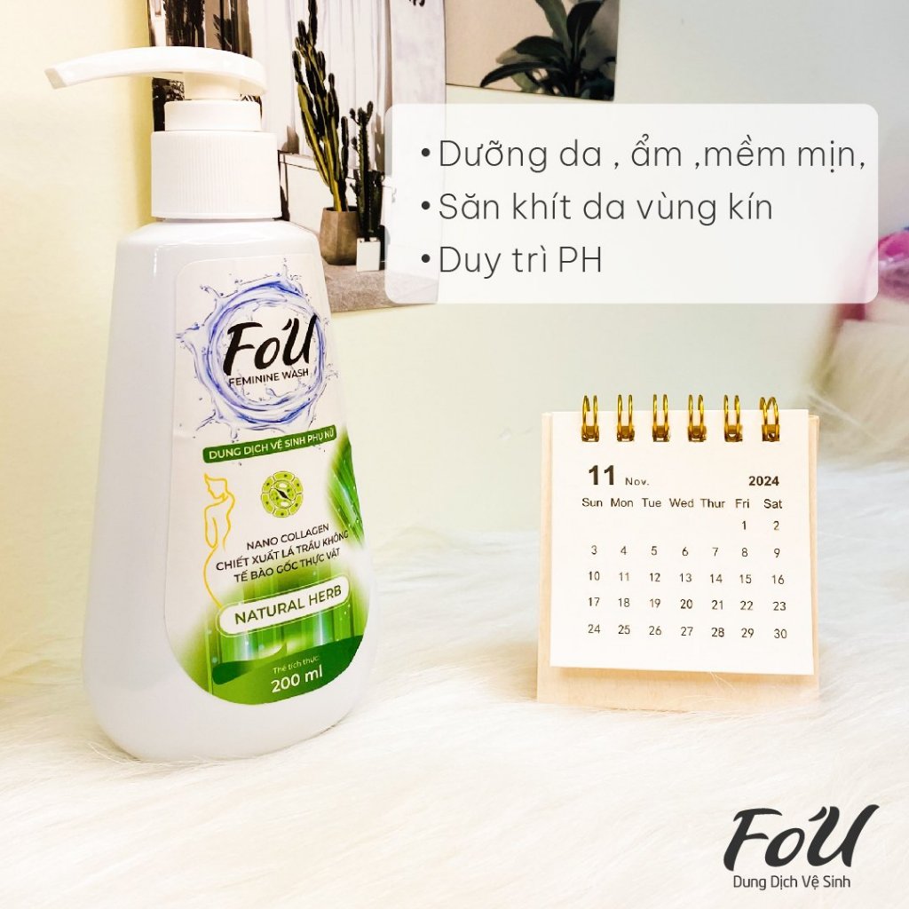 (Che Tên) Dung Dịch Vệ Sinh Fo'U Fobe Lá Trầu Không Mang Lại Hương Thơm Quyến Rũ, Săn da, Se khít vùng kín N1