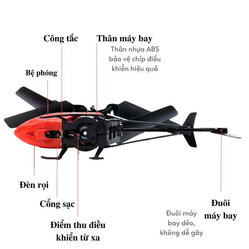 Máy Bay Điều Khiển Từ Xa Mini Cảm Ứng Bay Tự Động Có Remote Cho Bé – Sạc USB – Đồ Chơi Trực Thăng