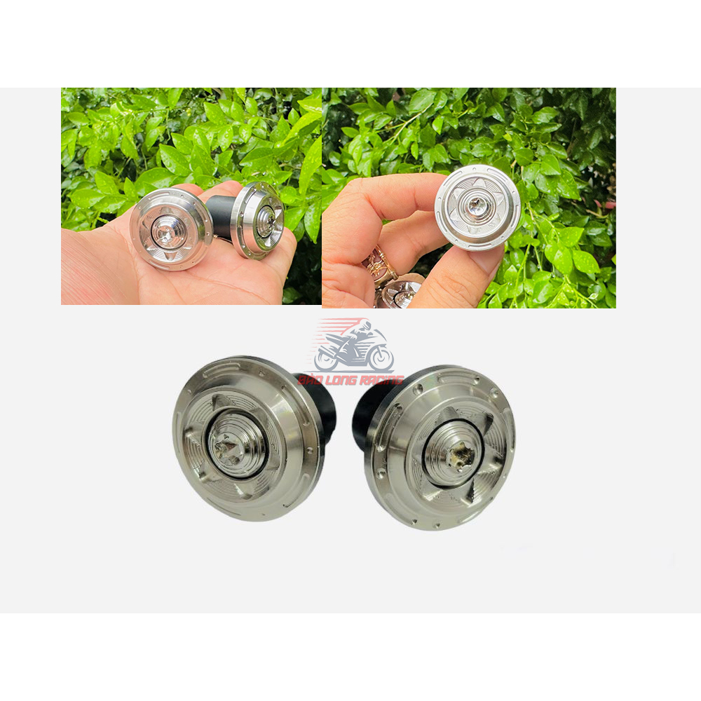 Cặp gù tay lái INOX304 mẫu Thái Bông 6 Cánh gắn được nhiều loại xe máy Sirius Wave Dream Exciter Winner....