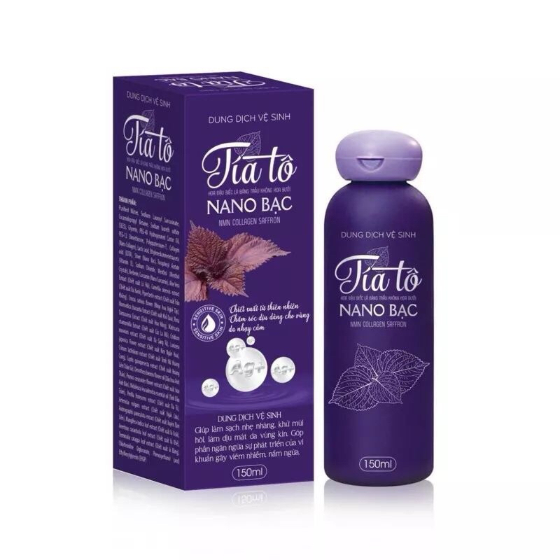 ✅(chính hãng) dung dịch vệ sinh tía tô nano bạc, trầu không