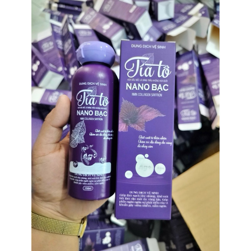✅(chính hãng) dung dịch vệ sinh tía tô nano bạc, trầu không