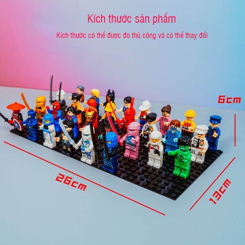 Bộ đồ chơi xếp hình lắp ghép 36 nhân vật mini siêu anh hùng (kèm tặng đế)