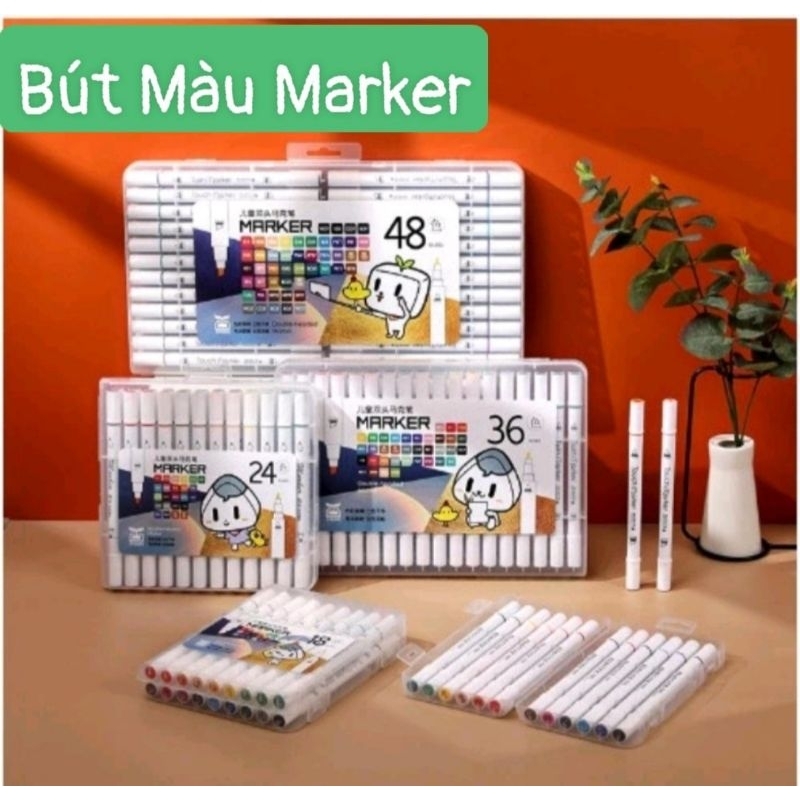 Bộ Bút Màu Marker 2 Đầu - Bút Vẽ Maker An Toàn Sử Dụng Vẽ Tranh, Tô Màu ...