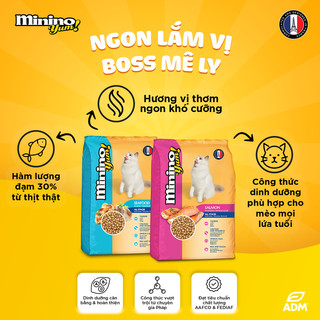 [Thùng 6 Gói] Thức Ăn Hạt Minino / Minino Yum Cho Mèo Mọi Lứa Tuổi (Cá Ngừ - Hải Sản - Cá Hồi)