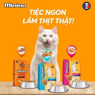 Hạt Cho Mèo Minino Và Minino Yum 1.3kg - 1.5kg Dinh Dưỡng Vị Cá Ngừ Hải Sản Cá Hồi Con Mực