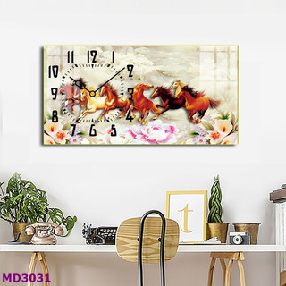 Tranh Đồng Hồ Mã Đáo Thành Công - Treo Tường Tráng Gương Phong Thủy