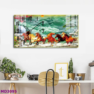Tranh Đồng Hồ Mã Đáo Thành Công 01 - Treo Tường Tráng Gương Phong Thủy