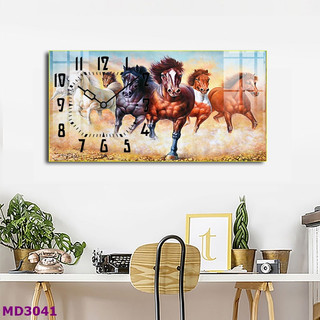 Tranh Đồng Hồ Mã Đáo Thành Công 01 - Treo Tường Tráng Gương Phong Thủy