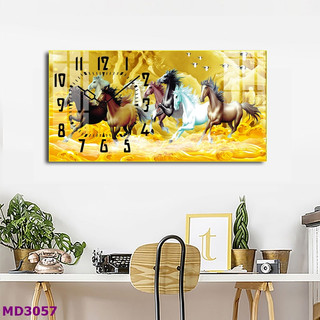 Tranh Đồng Hồ Mã Đáo Thành Công 01 - Treo Tường Tráng Gương Phong Thủy