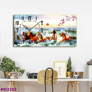 Tranh Đồng Hồ Mã Đáo Thành Công 01 - Treo Tường Tráng Gương Phong Thủy