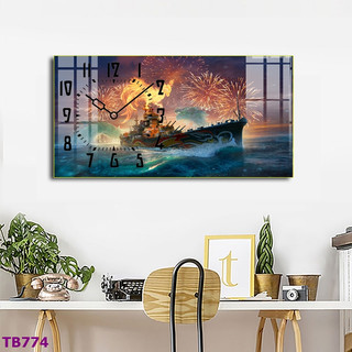 Tranh Đồng Hồ Thuận Buồm Xuôi Gió 01 - Treo Tường Tráng Gương Phong Thủy