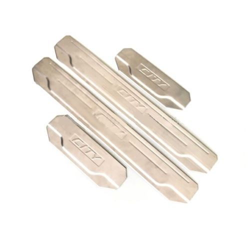 Ốp bậc cửa xe Honda City 2021-2023, Nẹp bước chân Chất liệu inox cao cấp. Bộ 8 miếng chống xước cửa