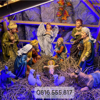 Bộ 12 Tượng Giáng Sinh Mini Mẫu Cổ Điển - Mang Lại Vẻ Đẹp Ấm Áp Cho Mùa Giáng Sinh ( Tượng có sẵn )