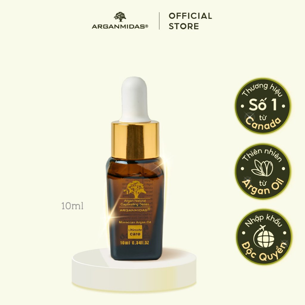 Ảnh Dầu dưỡng phục hồi tóc hư tổn chuyên sâu Arganmidas Moroccan Argan Oil 10ml 3