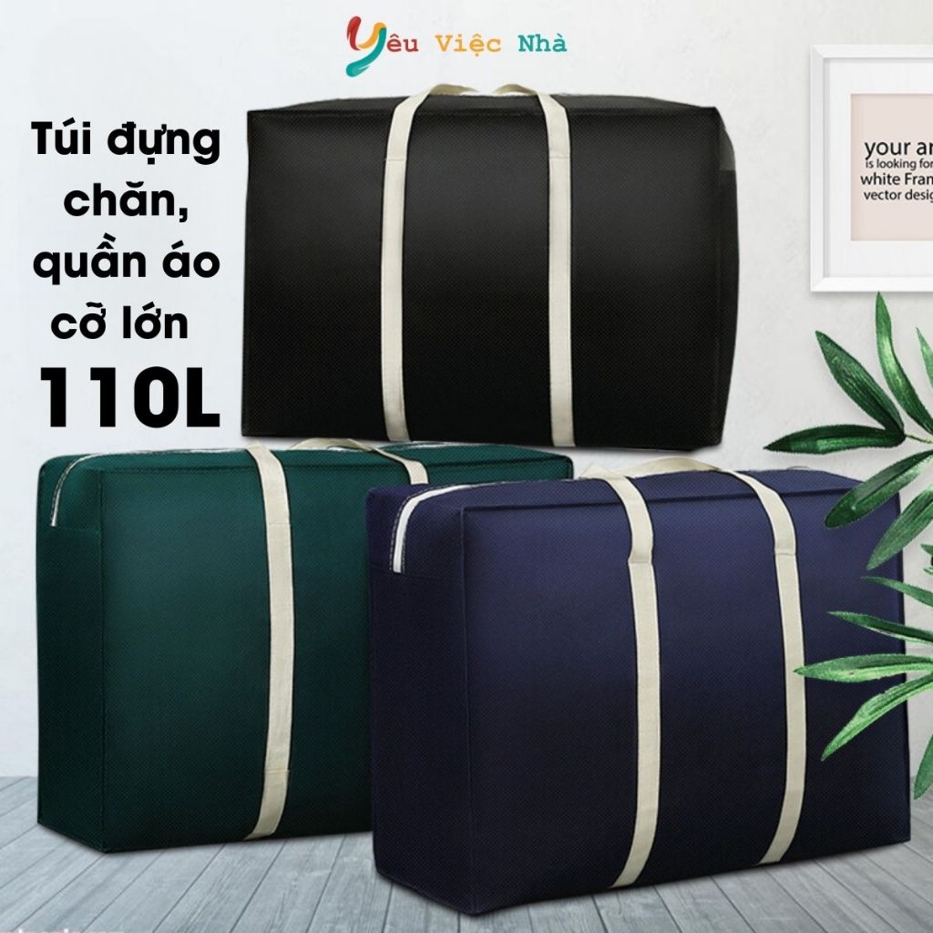 Túi Vải Đựng Chăn Màn, Túi Đựng Đồ, Quần Áo Cỡ Lớn 110L, Chống Nước, Có ...