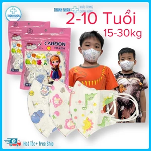 [Combo 100 Cái] Khẩu Trang 5D Trẻ Em,Dành Cho Bé Từ 2-10 Tuổi, 15-30kg. Dây đeo co giãn, Không Gây Đau Tai,