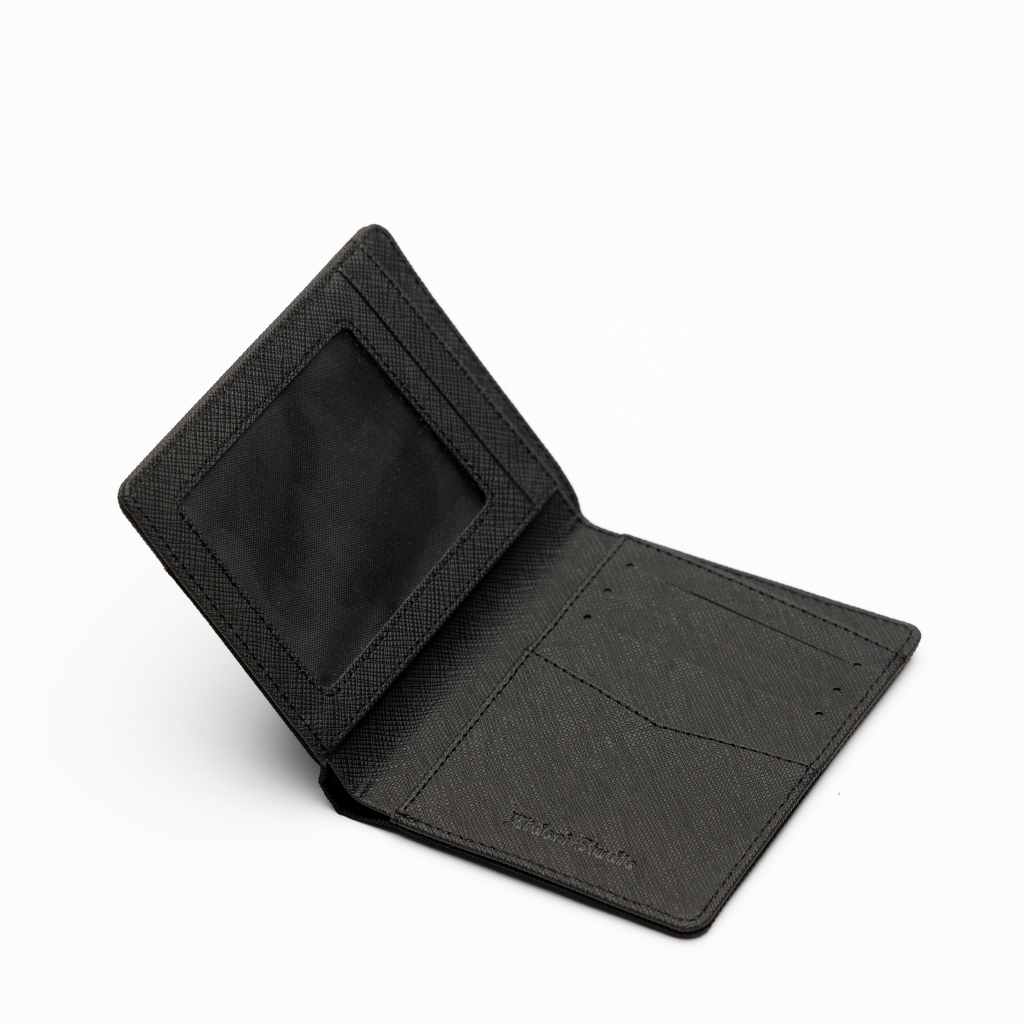 Ví Đứng Vải Phối Da PU ZYRAN WALLET Nam Nữ Bóp Đựng Tiền Thẻ Nhiều Ngăn Polyester | NICHE LUXURY