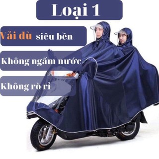 Áo Mưa Phản Quang, áo mưa choàng đi xe máy, có tai gương, có kính chắn nước