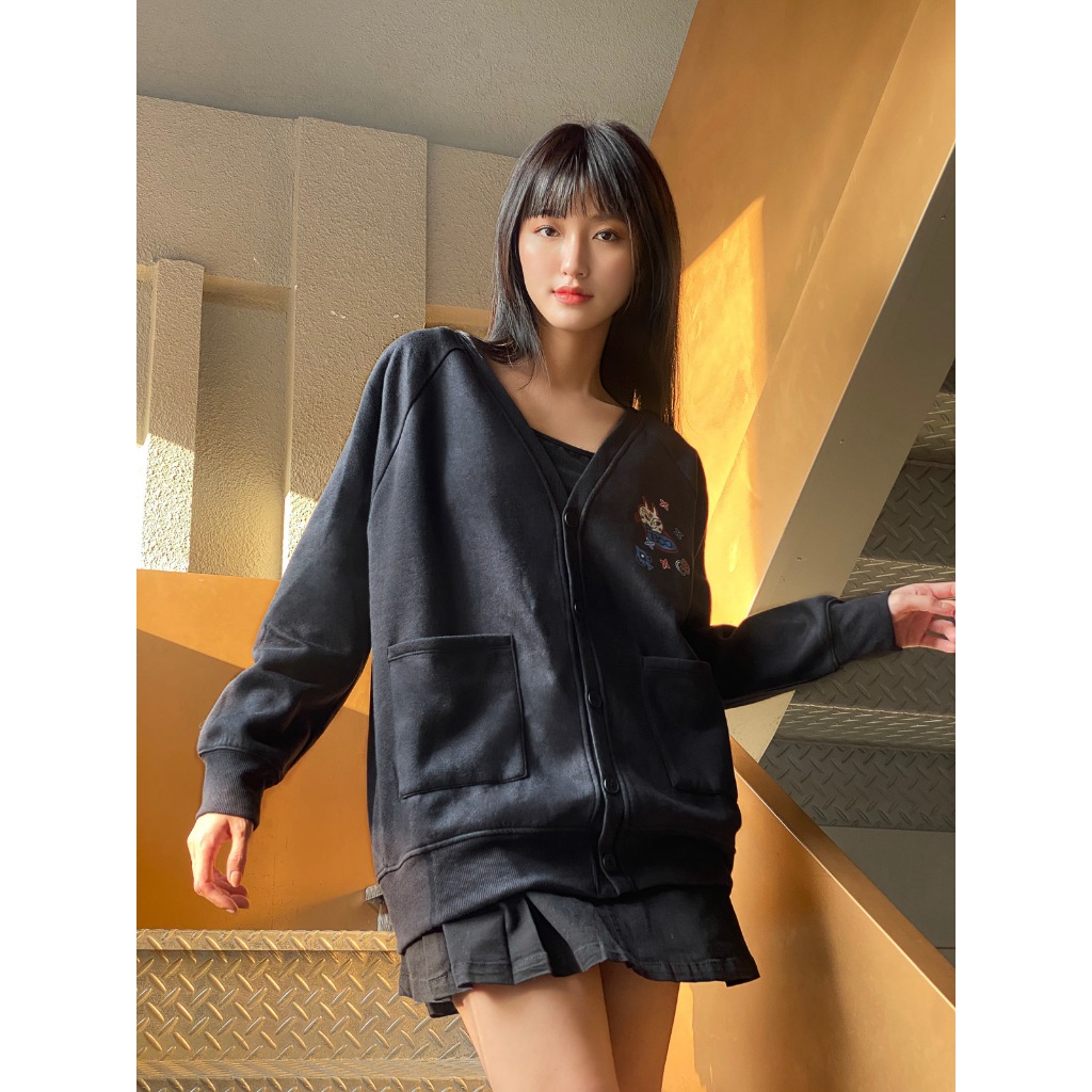 Áo Cardigan BOO Nỉ GWP 3 Bích Đi Trước