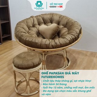 Ghế lười thư giãn Papasan 1m2 Giả mây FutureHomes  phòng ngủ cho bé, decor ban công nằm thư giãn, trang trí phòng kháchh