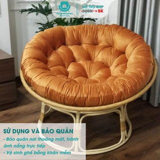 Ghế lười thư giãn Papasan 1m2 Giả mây FutureHomes  phòng ngủ cho bé, decor ban công nằm thư giãn, trang trí phòng kháchh