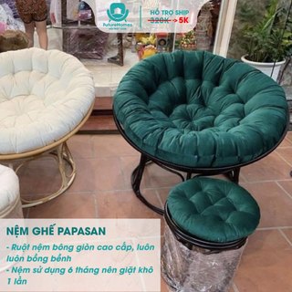 Ghế lười thư giãn Papasan 1m2 Giả mây FutureHomes  phòng ngủ cho bé, decor ban công nằm thư giãn, trang trí phòng kháchh