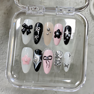 Nailbox cá tính y2k form tròn nhọn