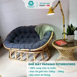 Ghế Lười Thư Giãn Papasan Đôi FutureHomes Decor Phòng Khách, Phòng Ngủ Gia Đình, Mẫu Mã Thiết Kế Sang Trọng SG