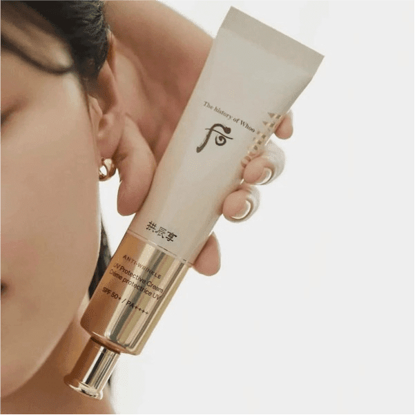 Kem chống nắng Whoo Vàng Anti - Wrinkle UV Protective Cream SPF50+, PA++++  | Shopee Việt Nam
