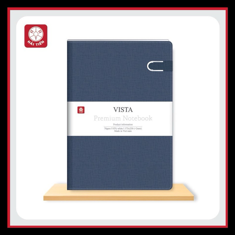 SỔ DA VISTA 8 KHUY NAM CHÂM CÀI BÚT 8410 HT 240TR - VPP QUỐC HUY