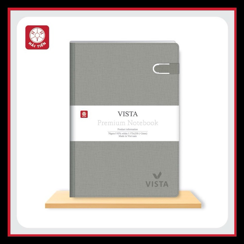 SỔ DA VISTA 8 KHUY NAM CHÂM CÀI BÚT 8410 HT 240TR - VPP QUỐC HUY