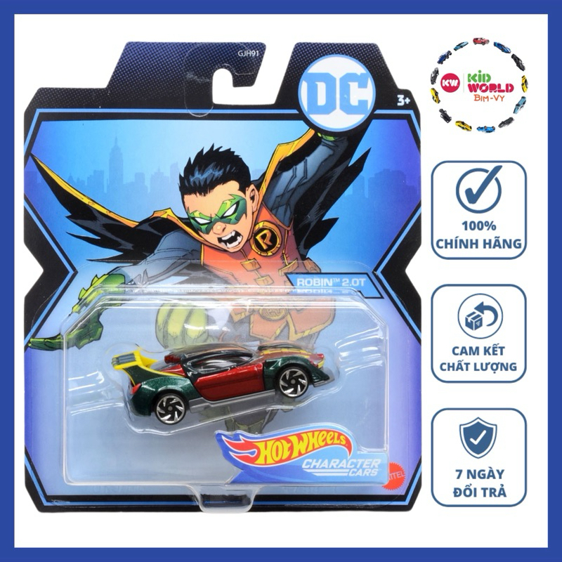 Xe mô hình Hot Wheels DC Character Cars Wonder Woman, Batman