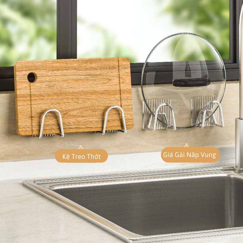 Móc Treo Miếng Rửa Chén KOOBEE – Giá Đỡ Bồn Rửa Dán Tường Không Khoan, Chịu Lực Tốt, Chống Nước | 376