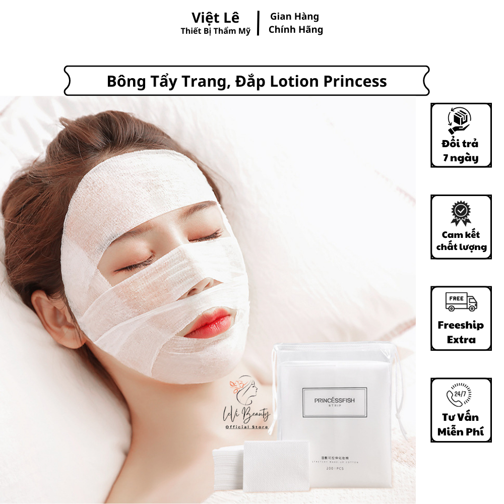 Bông tẩy trang cotton PRINCESS, Đắp Lotion Mask Mặt Nạ Toner 40-200 ...