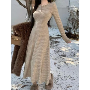 FREESHIP VÁY LEN BODY DÀI TAY DÁNG DÀI QCCC SIÊU CO GIÃN