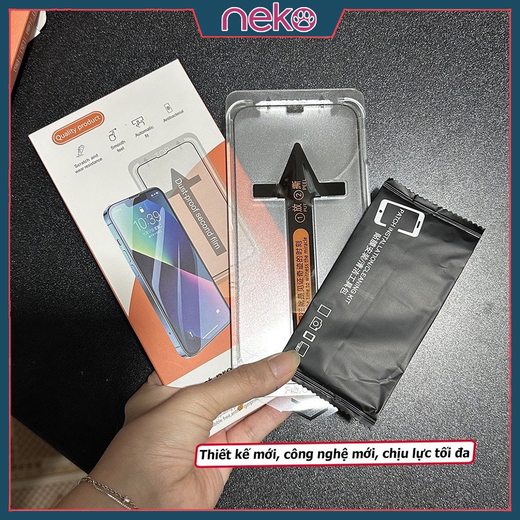 Kính Cường Lực iphone Khung Tự Dán kèm Rút Bụi Chống Nhìn Trộm dành cho ip x/xs/11/11promax/12/13/14/15/16/pro/max/plus