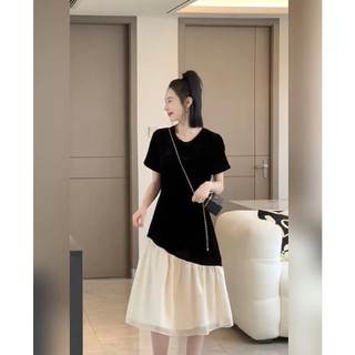 Váy bầu xinh [VB20] phối chân tơ nhẹ nhàng