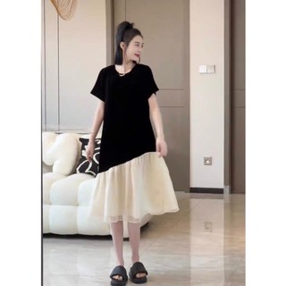 Váy bầu xinh [VB20] phối chân tơ nhẹ nhàng