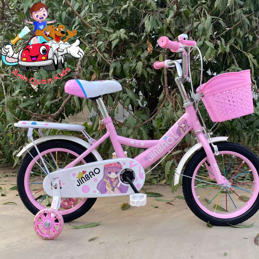 Xe đạp trẻ em Xe đạp Nữ Jinbao giá rẻ 12-14-16inch Anh Quân Kids