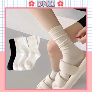 Tất nam nữ cổ cao phong cách vintage Hàn Quốc vớ nữ cổ cao nhiều màu