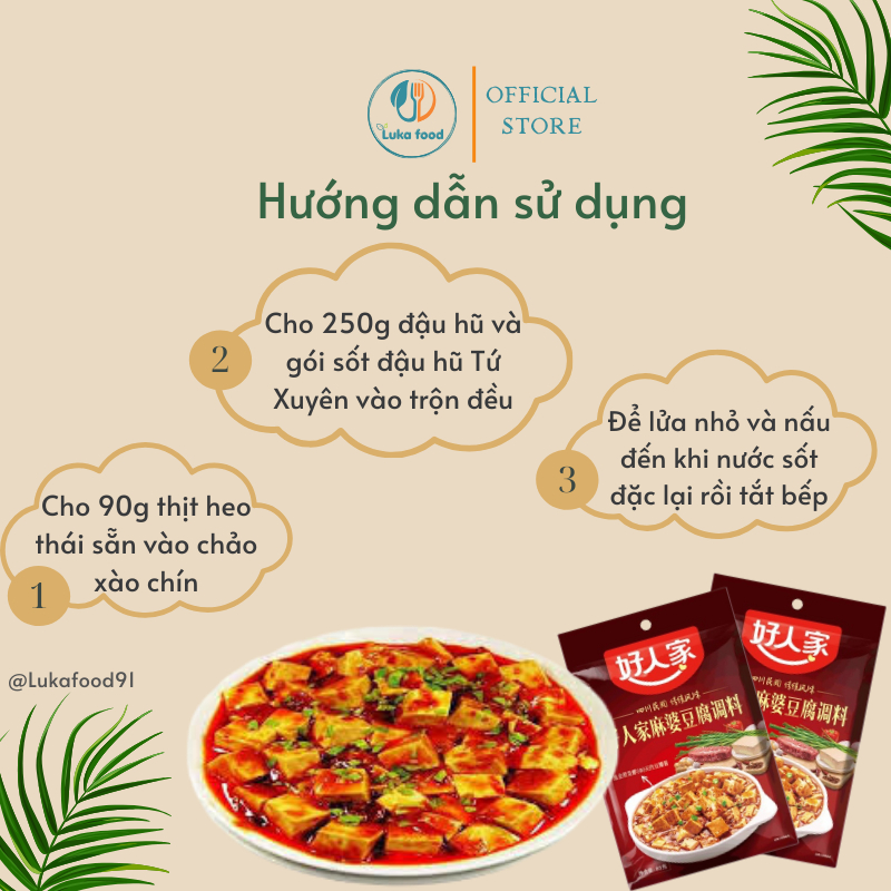 Sốt Đậu Hũ Tứ Xuyên Lee Kum Kee 80g - Gia Vị Nấu Mapo Tofu Chuẩn Vị Hoa Thơm Cay, Đậm Đà, Tiện Lợi Luka Food