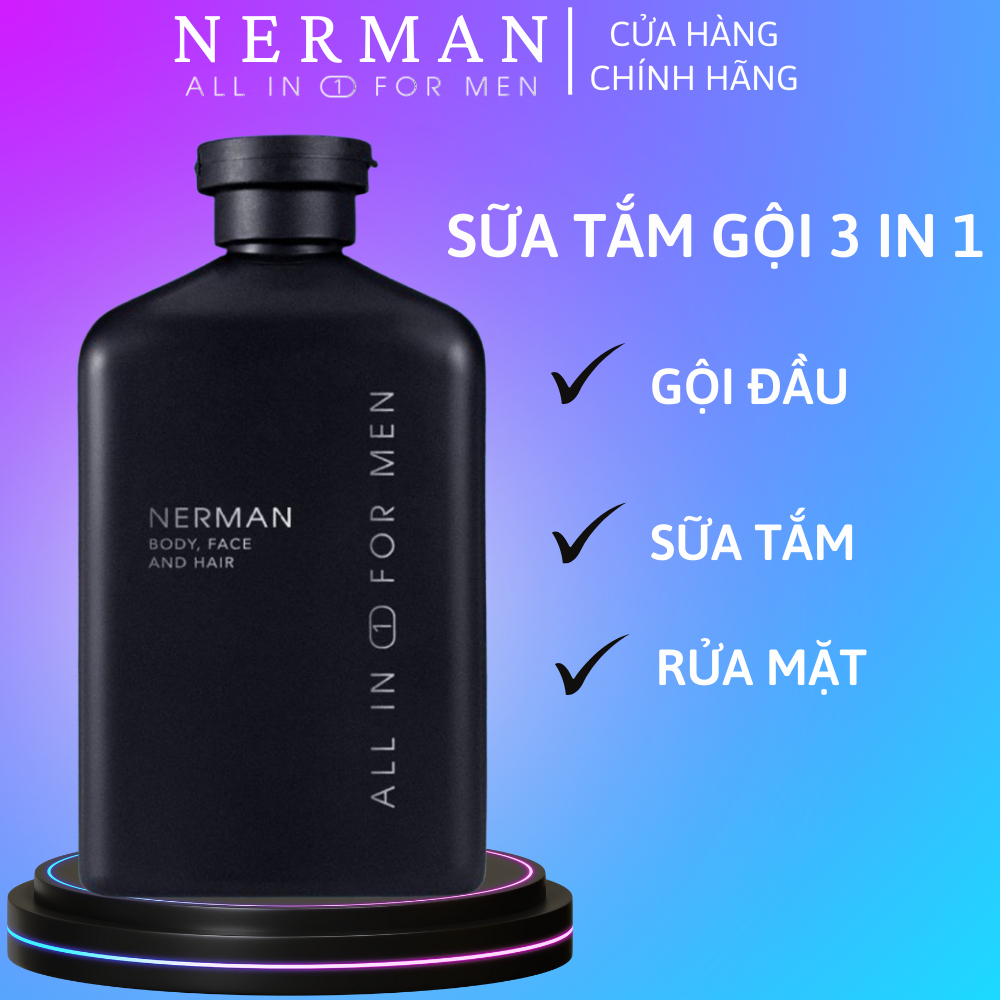 Sữa Tắm Gội Nerman Gentleman 3 Trong 1 Hương Nước Hoa Pháp Cao Cấp ...