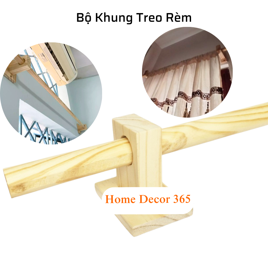 Thanh Treo Rèm Cửa Bằng Gỗ Dài 1m - 1m6, Cây Treo Khung Rèm Cửa Bằng Gỗ ...