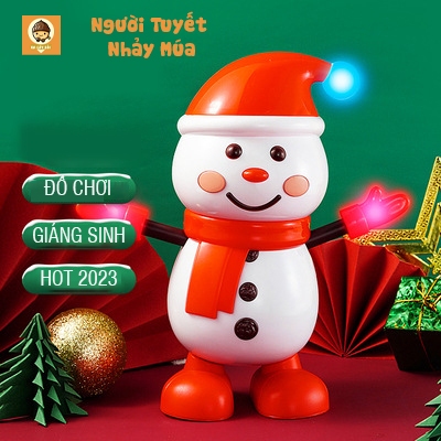 Đồ chơi noel người tuyết nhảy múa có đèn có nhạc vui nhộn quà tặng giáng sinh Noel cho bé